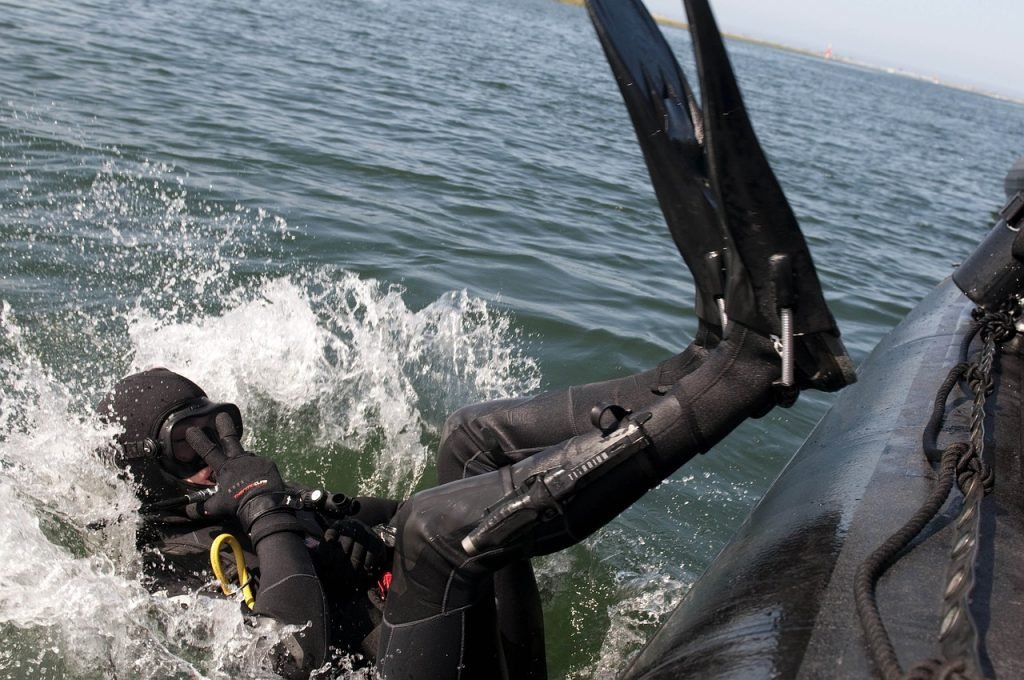 Diving gloves for cold water