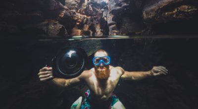 snorkeling with a beard